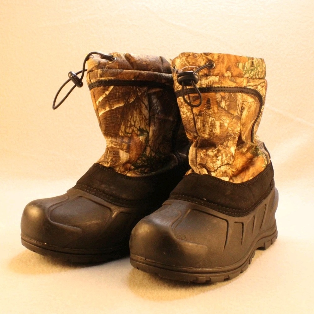 Itasca Youth 5 Realtree Camouflage Winter Snow Boots Waterproof Insulated